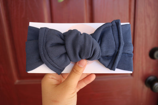 Navy Blue Chunky Knotted Head wrap